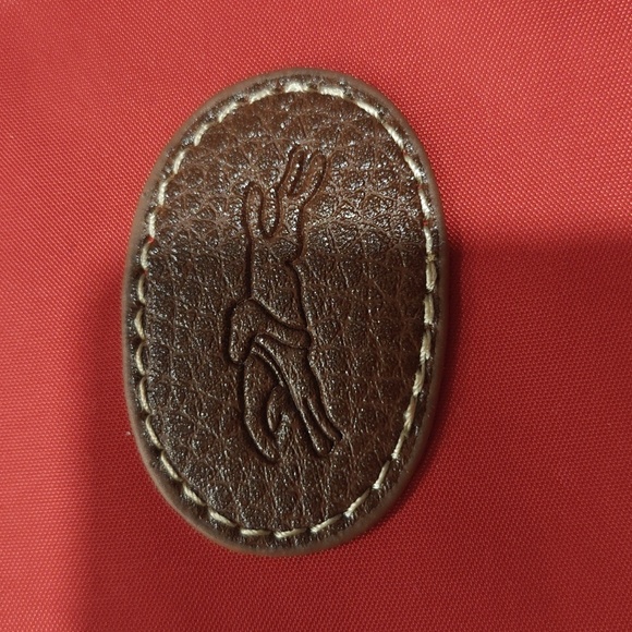 Longchamp Red Nylon Crossbody with Brown Strap - Picture 2 of 8